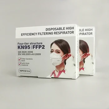 Jednorázové Masky KN95 FFP2 CE Certifikované Masque Anti Virus Prachu Tvár Masku pre Dospelých Proti Baktériám KN95mask Respirátor 40pcs