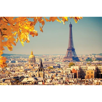 Jeseň Javorový List Eiffelova Veža Skladačka Puzzle 1000 Kusov Pre Dospelých Vzdelávacie Hra, Hračky, Papier Pre Dospelých Puzzle