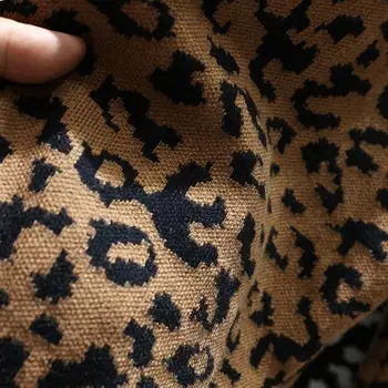 Jeseň Zima Zahusťovanie Leopard Tlač Nohavice pre Ženy, Pletené Vlny Voľné Chudnutie Hárem Nohavice Bežné Ženy Vlnená Nohavice
