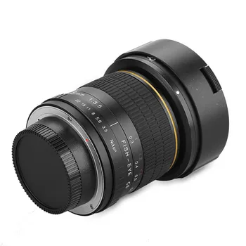JINTU 8 mm Wide Angel Lens Makro Objektív pre Canon EF-Mount EOS 90D, 80D, 77D, 70 D, 60D, 50D, 7D, 6D, 5D, 5DS, 1DS, T8, T8i, T7i,