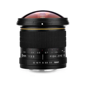 JINTU 8 mm Wide Angel Lens Makro Objektív pre Canon EF-Mount EOS 90D, 80D, 77D, 70 D, 60D, 50D, 7D, 6D, 5D, 5DS, 1DS, T8, T8i, T7i,