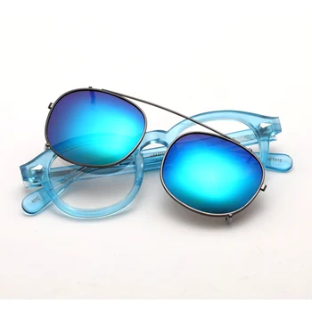 Johnny Depp Okuliare Klip Na Okuliare Polarizované Šošovky Muži Ženy Modrá Acetát Optické Okuliare, Rám dizajn Značky Sq088