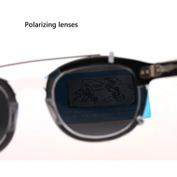 Johnny Depp Okuliare Klip Na Okuliare Polarizované Šošovky Muži Ženy Modrá Acetát Optické Okuliare, Rám dizajn Značky Sq088