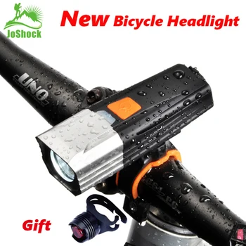 JOSHOCK Horský Bicykel Svetlomety, USB Nabíjanie LED svetlá Noc na Koni Zdôrazňuje Nepremokavé Hliníkové koleso Svetla