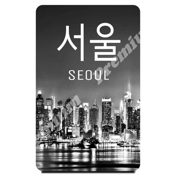 Južná Kórea suvenír magnet vintage turistické plagát