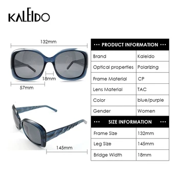 KALEIDO Dizajn Značky Polarizované slnečné Okuliare Ženy 2020 UV400 Vysokej Kvality CP Plastového Rámu TAC Objektív Anti-Reflexná Dospelých Okuliare