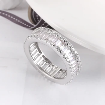 Kameraon Lesklé Cubic Zirconia Žena Krúžok Striebro 925 šperky Luxus Elegantných Striebro kórejský Dary Žien S Simulované Diamond