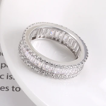 Kameraon Lesklé Cubic Zirconia Žena Krúžok Striebro 925 šperky Luxus Elegantných Striebro kórejský Dary Žien S Simulované Diamond