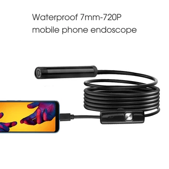 Kebidumei Mini Kamera USB 1m /7mm Objektív Pevné Inšpekcie Had Trubice Nepremokavé Endoskop s 6 LED Borescope pre Android Najnovšie