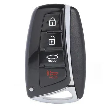 Keyecu 4 Tlačidlá Shell Smart Remote Kľúča Vozidla puzdro pre Hyundai Santa Fe Rok 2013 2016 2017 2018 2019 Ľavej Groove Čepeľ