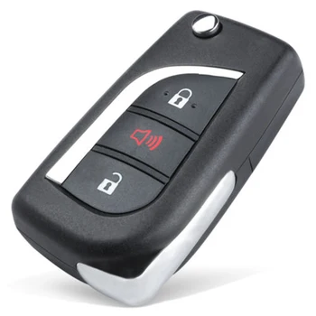 KEYECU Inovované Flip Diaľkové Auto Kľúč S 3 Tlačidlami & H Čip - FOB pre Toyota RAV4 Highlander 2013-2017 FCC ID: GQ4-52T