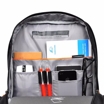 Kingsons Dizajnér Značky Veľké Vodotesný Batoh Mužov Business Travel Batoh Muž Laptop Prenosný Počítač Backpack 15.6 palce