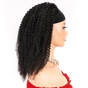 Kinky Afro Kučeravé Hlavový Most Parochne Ľudské Vlasy, Parochne Pre Ženy Plné Stroj Vyrobený Parochňu Prírodné Vlasové Šatku Parochňu Brazílsky Remy Vlasy