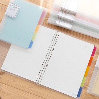 KOKUYO Notebook Pastel Cookie Štýl Osobného Denníka Plánovač krúžkových Poznámka Loose-Leaf Memo Pad Denný Plánovač A4 A5 B5