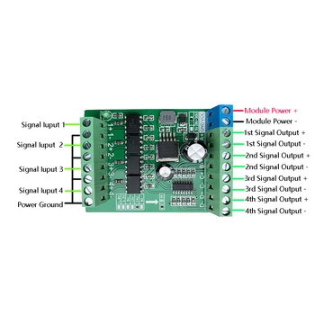 Kolektor-Na Rozdiel Jedného, ktorý sa Skončil K Diferenciálnej Single-Chip Encoder PLC Pulzný Signál 1.8 V ~ 24V Na Vyrovnávací Modul