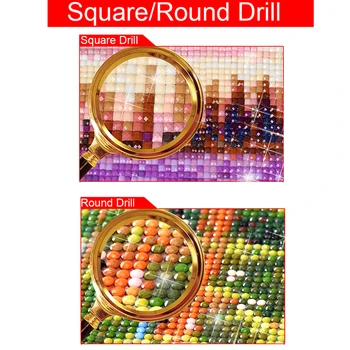 Kompletné 5D DIY square / kolo kyticu diamond maľovanie Rýn kameň maľovanie výšivky HCR9