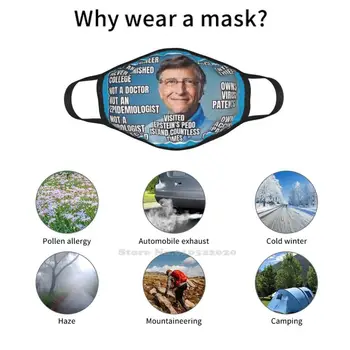 Kontrolný Zoznam Teplejšie Priedušná Pleťové Masky Bill Gates Zlo Vteleného Antikrista Vakcíny Vražda