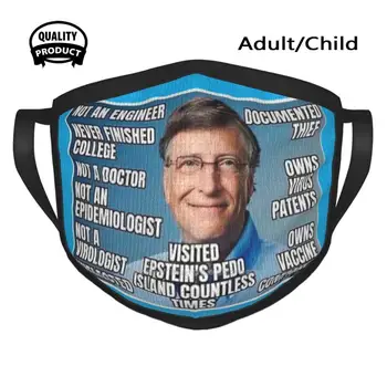 Kontrolný Zoznam Teplejšie Priedušná Pleťové Masky Bill Gates Zlo Vteleného Antikrista Vakcíny Vražda