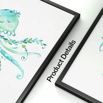 Korytnačka Seahorse medúzy Krab Wall Art Plátno na Maľovanie Cartoon Nordic Plagáty A Vytlačí na Stenu Obrázky Dievča, Chlapec, detská Izba Decor
