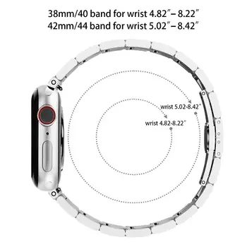 Kovové Hodinky Band compatible pre Apple Hodinky Série 4/3/2/1,z Nehrdzavejúcej Ocele Nástroj Zdarma Odkaz Odstránenie Sledovať kapela 38mm 42mm 40 mm 44 mm