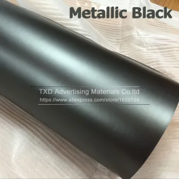 Kovový chróm matný sivý vinyl film chróm matný čierny auto nálepky s air free bubliny s size10/20/30/40/50/60x152cm/Veľa