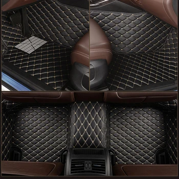 Kožené Vlastné auto rohože pre VW Passat CC Alltrack Variant CC Touareg Scirocco Caddy Jetta, POLO koberec auto príslušenstvo