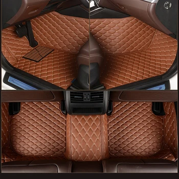 Kožené Vlastné auto rohože pre VW Passat CC Alltrack Variant CC Touareg Scirocco Caddy Jetta, POLO koberec auto príslušenstvo