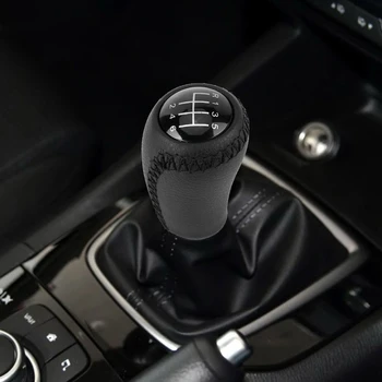 Kožené Výstroj Držať Shift Gombík Kryt pre Mazda 3 BK BL/5 CR CW/6 II GH 05-14 Auto-styling