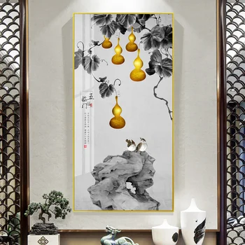 Krajina Plagáty Požehnanie Zlaté Ovocie Hrozno Tekvice Stromy obrazov na Stenu Plátno Maliarske Umenie pre Spálne, Obývacia Izba Dekor