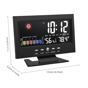 Kreatívne Elektronický Digitálny LCD Teplota Vlhkosť Monitor Hodiny, Teplomer, Vlhkomer Krytý Domov Predpoveď Počasia, Hodiny