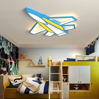 Kreatívne lietadlo led stropné svietidlo Pre Dieťa miestnosti, detskej izby studyroom Moderné led stropné svietidlá AC110V 220V stropné lampy