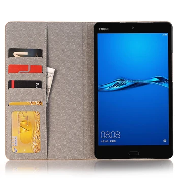 Kríž Knižné Karty Flip Stojan Kožené Magnet Smart Funda Prípade Huawei MediaPad M3 BTV-W09 BTV-DL09 8.4 Tablet + Film + Pero
