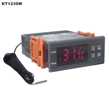 KT1230W 90-250V 30A C/F Digitálny Termostat Regulátor Teploty Regulátor -50~110C s NTC Snímačom Reléový Výstup