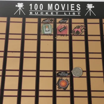 Kvalita Jednoduché Vypnutie Zlato-100 Filmov Stieracie Plagát - Bucket List Plagát - BUCKET LIST plagát Poškriabaniu Posledné Želanie Plagát