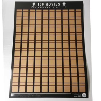 Kvalita Jednoduché Vypnutie Zlato-100 Filmov Stieracie Plagát - Bucket List Plagát - BUCKET LIST plagát Poškriabaniu Posledné Želanie Plagát