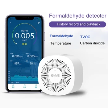 Kvalita ovzdušia Tester Phone Monitor Formaldehyd TVOC Oxidu Uhličitého CO2, Teploty Monitor Detektor Vysokej Citlivé