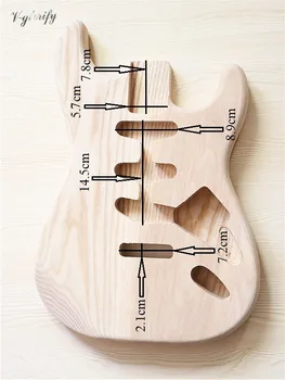 Kvalitné biele ashwood ST elektrická gitara telo