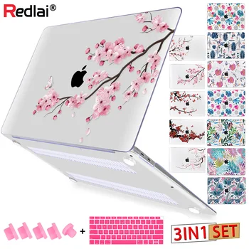 Kvetinový Crystal Tlač Tvrdé puzdro Pre MacBook Air Pro Retina 11 12 13 15 16inch Dotyk bar A2338 A2251 Vzduchu 13 2020 A2179 A2337