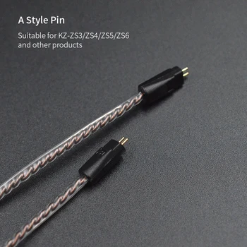 KZ Slúchadlá S Micrphone kábel 2PIN pin upgrade kábel Slúchadlo drôt s mic pre ZST ZSN ZS10 pro ZS3 ZS6 AS16 AS12 ZSN Pro