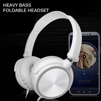 Káblové Slúchadlá Bez Mikrofónu Cez Ucho Headset Basy HiFi Zvuk Hudby Stereo Slúchadlá Pre IPhone Xiao Sony Huawei PC