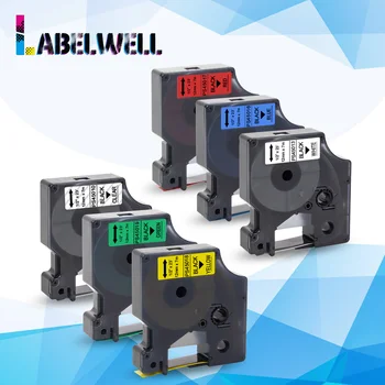 Labelwell Multicolor označenie páskou 45013 45016 45017 45018 45019 Pásky Kazety kompatibilné pre Dymo D1 45013 pre Dymo LM160 280