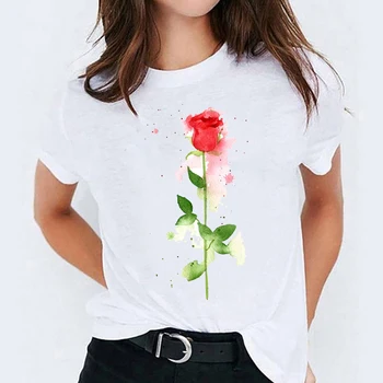 Lady T-košele pre Ženy Pierko Príležitostné Letné, Jesenné Krátky Rukáv Dámske Tlače Top Dámske Grafické Tričko Ženský Čaj T-Shirt