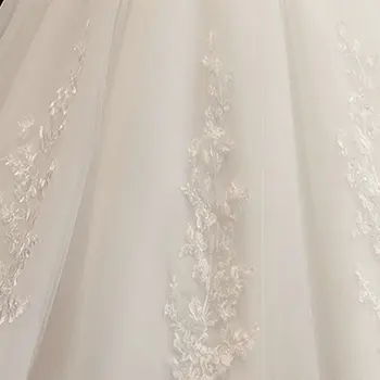 LAMYA 2021 Nové Appliques Loď Krku Svadobné Šaty Ročníka na Mieru Svadobné Šaty Princezná Elegantné vestido de de noiva
