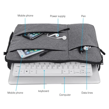 Laptop Taška 12 13.3 15.6 14 palcový Nepremokavé Notebook Bag obal Pre Macbook Air Pro 13 15 Počítači Kabelka, Kufrík, Rukáv Taška