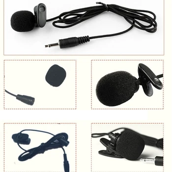 Lavalier Klope Mikrofón Clip-on Káblové Profesionálny Mikrofón s 6.5 ft AUX Kábel