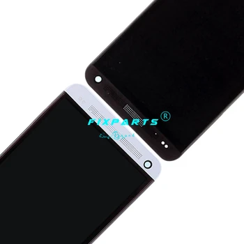 LCD Displej Pre HTC One M7 LCD S dotykovou Obrazovkou Digitalizátorom. Plný montáž + Rám Rám Náhradné Diely Pre HTC M7 LCD Displej