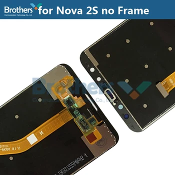 LCD Displej pre Huawei Nova 2S LCD Displej Dotykový Displej Digitalizátorom. pre Nova 2S LCD S montážou Rámu Fringerprint Test Práca