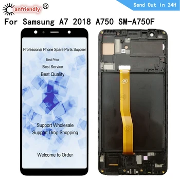 LCD Displej Pre Samsung A7 2018 LCD Samsung Galaxy A750F A750G A750FN/DS LCD displej Dotykový panel Digitalizátorom. Montáž