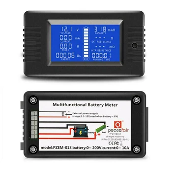 LCD Displej volt amp merač Digitálny Prúd Napätie Solárneho Napájania Multimeter Ammeter Voltmeter Battery Monitor Meter