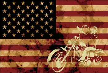 Lebka Rider Retro USA Vlajky Zástavy Umenie Domáce Dekorácie Visí vlajka 4 Gromments v Rohoch 3*5 FT 144cm*96 cm
